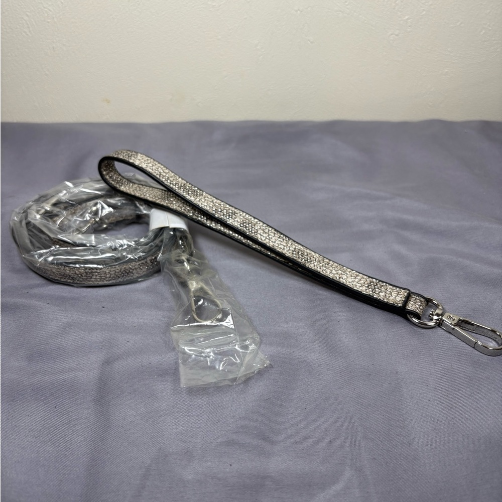 Silver Crossbody and Wristlet Strap